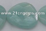 CAM367 15.5 inches 33*33mm faceted triangle amazonite beads