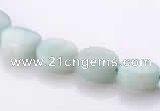 CAM37 5*7mm natural amazonite flat oval gemstone beads Wholesale