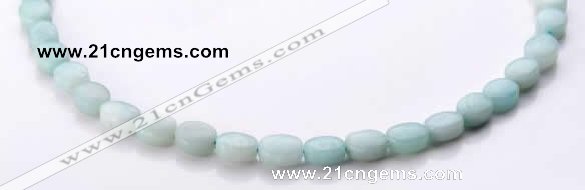 CAM37 5*7mm natural amazonite flat oval gemstone beads Wholesale