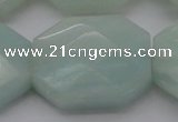 CAM370 15.5 inches 25*30mm faceted octagonal amazonite beads