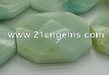 CAM371 15.5 inches 22*30mm - 25*35mm faceted octagonal amazonite beads