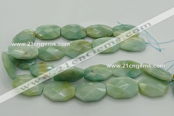 CAM371 15.5 inches 22*30mm - 25*35mm faceted octagonal amazonite beads