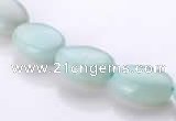 CAM39 natural amazonite 10*14mm flat oval beads Wholesale