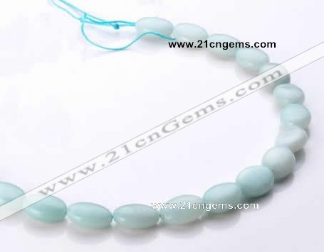 CAM40 natural amazonite flat oval 12*16mm beads Wholesale