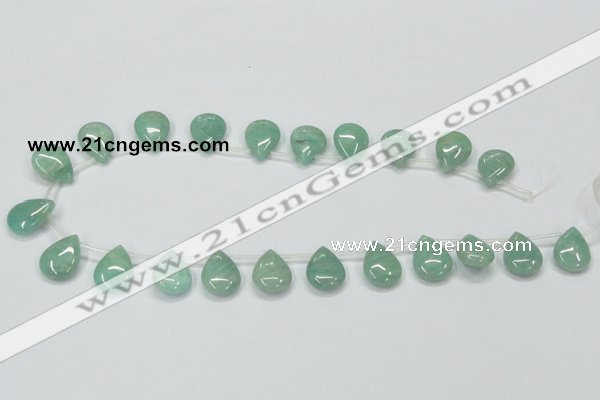 CAM416 15.5 inches 13*18mm flat teardrop natural russian amazonite beads