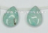 CAM417 15.5 inches 18*25mm flat teardrop natural russian amazonite beads