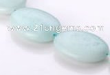 CAM43 flat oval 18*25mm natural amazonite beads wholesale