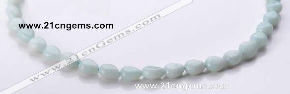 CAM44 8*10mm natural amazonite flat teardrop beads Wholesale