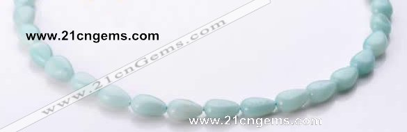 CAM45 8*12mm natural amazonite flat teardrop beads Wholesale