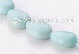 CAM46 10*14mm natural amazonite flat teardrop beads Wholesale
