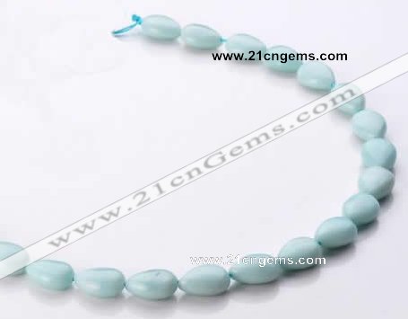 CAM46 10*14mm natural amazonite flat teardrop beads Wholesale