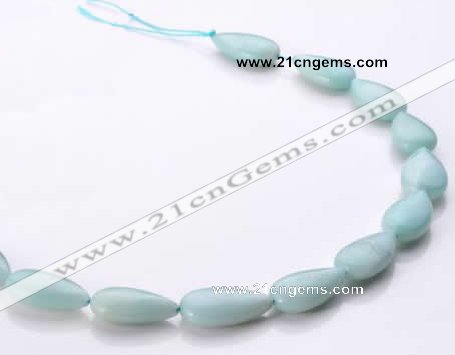 CAM50 flat teardrop natural amazonite 13*22mm beads Wholesale