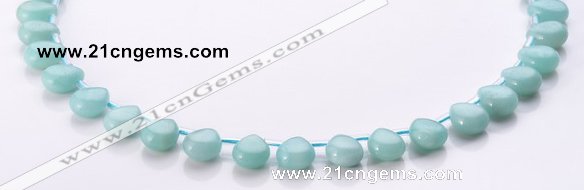 CAM52 8*11mm flat teardrop natural amazonite gemstone beads