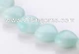 CAM54 heart 12*12mm natural amazonite gemstone beads Wholesale