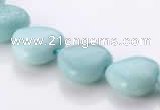 CAM55 heart natural amazonite 14*14mm gemstone beads Wholesale