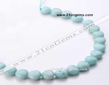 CAM55 heart natural amazonite 14*14mm gemstone beads Wholesale