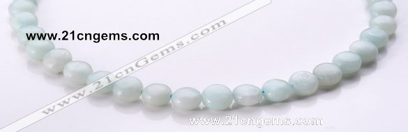 CAM57 10mm coin natural amazonite gemstone beads Wholesale