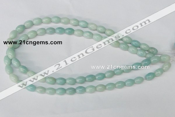 CAM602 15.5 inches 8*11mm rice Chinese amazonite gemstone beads