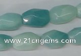 CAM609 15.5 inches 13*18mm faceted nugget Chinese amazonite beads