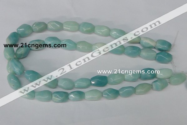 CAM609 15.5 inches 13*18mm faceted nugget Chinese amazonite beads