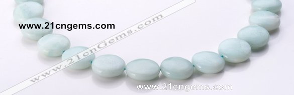 CAM61 coin natural amazonite 18mm gemstone beads Wholesale