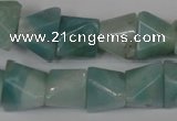 CAM612 15.5 inches 12*16mm pyramid Chinese amazonite gemstone beads