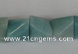 CAM613 15.5 inches 15*20mm pyramid Chinese amazonite gemstone beads