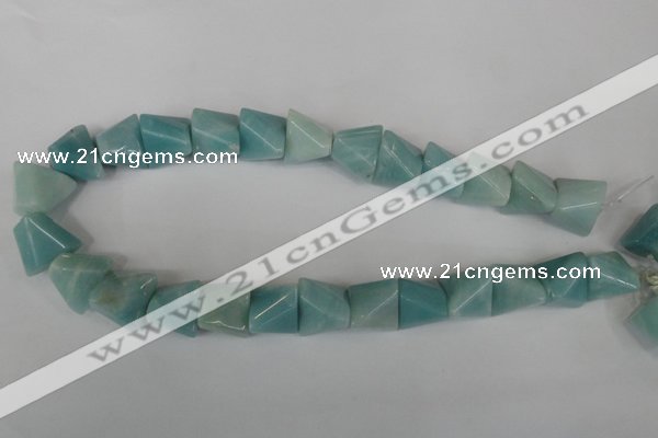 CAM613 15.5 inches 15*20mm pyramid Chinese amazonite gemstone beads