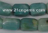 CAM614 15.5 inches 14*20mm faceted nuggets Chinese amazonite beads