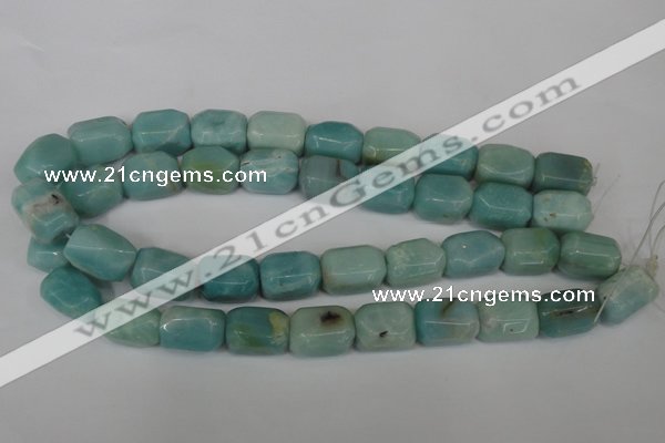 CAM614 15.5 inches 14*20mm faceted nuggets Chinese amazonite beads