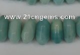 CAM615 15.5 inches 8*18mm faceted rondelle Chinese amazonite beads