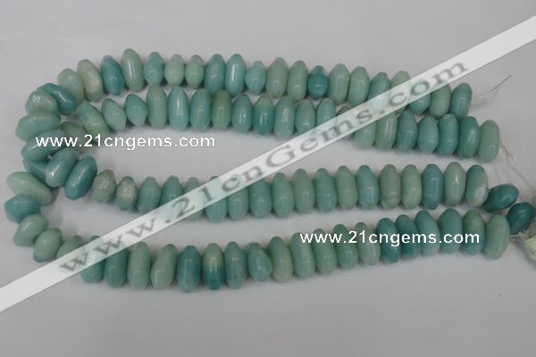 CAM615 15.5 inches 8*18mm faceted rondelle Chinese amazonite beads