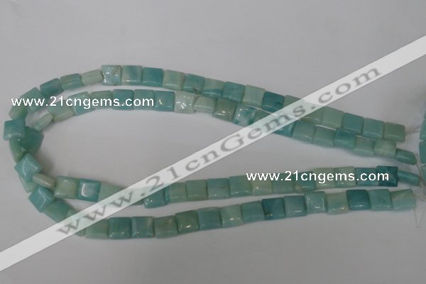 CAM624 15.5 inches 10*10mm square Chinese amazonite gemstone beads