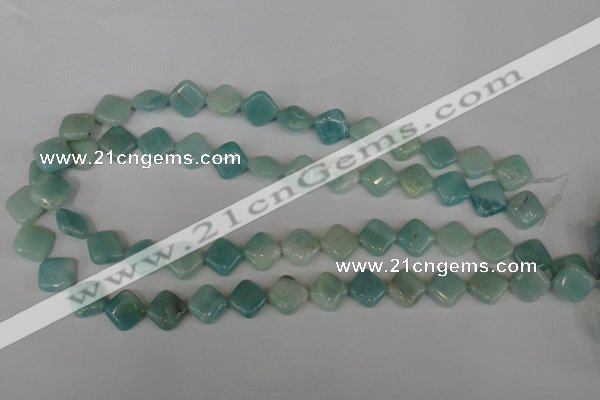 CAM626 15.5 inches 12*12mm diamond Chinese amazonite gemstone beads