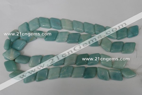 CAM627 15.5 inches 17*17mm diamond Chinese amazonite gemstone beads