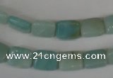 CAM628 15.5 inches 8*10mm rectangle Chinese amazonite gemstone beads