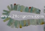 CAM642 Top drilled 9*15mm - 10*45mm sticks Chinese amazonite beads