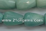 CAM655 15.5 inches 18*25mm faceted teardrop amazonite beads