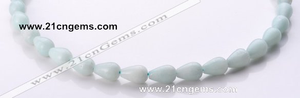 CAM67 teardrop 8*12mm natural amazonite gemstone beads Wholesale