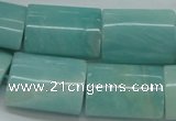 CAM672 15.5 inches 18*25mm flat tube amazonite gemstone beads