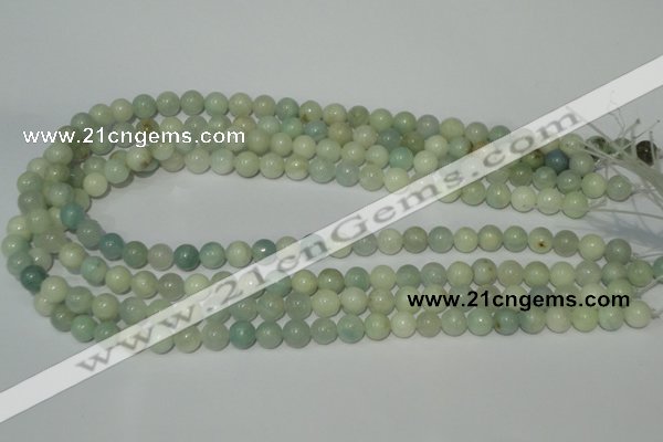 CAM702 15.5 inches 8mm round natural amazonite gemstone beads