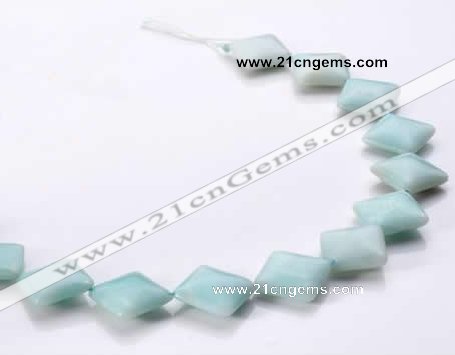 CAM72 7*18*18mm rhombic natural amazonite beads Wholesale