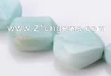 CAM73 20*20mm faceted rhombic natural amazonite beads Wholesale