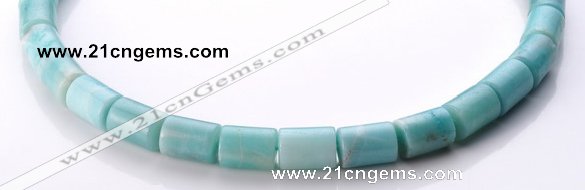 CAM76 13*15mm natural amazonite column gemstone beads Wholesale