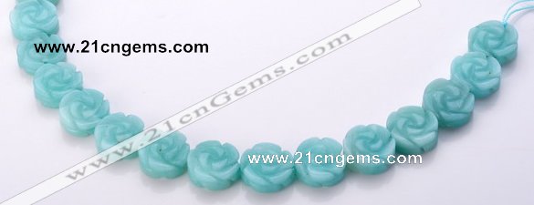 CAM79 natural amazonite 5*14mm carved flower beads Wholesale