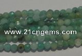 CAM810 15.5 inches 4mm faceted round Brazilian amazonite beads