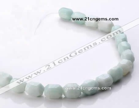 CAM84 faceted pebble natural amazonite 11*16mm beads Wholesale