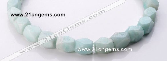 CAM85 faceted pebble 13*16mm natural amazonite beads wholesale