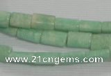 CAM854 15.5 inches 8*12mm flat tube natural Russian amazonite beads