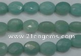 CAM950 15.5 inches 8*10mm faceted oval amazonite gemstone beads wholesale